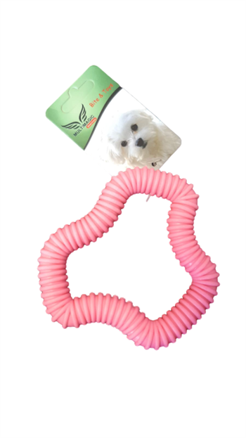 Multimagic Dental Köpek Diş Kaşıma Oyuncağı Altıgen Pembe 12 cm