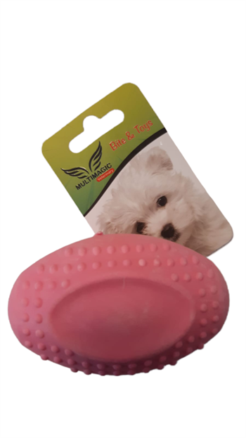 Multimagic Köpek Diş Kaşıma Oyuncağı Sert Oval Top Pembe 8 cm