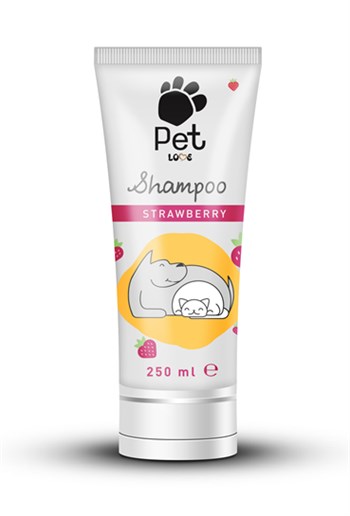 Pet Love Strawberry Tüp Kedi  Köpek Şampuanı Çilekli 250 ml