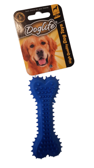 Doglife 202273  Köpek Diş Kaşıma Kemik (Kauçuk) Mavi 10 Cm