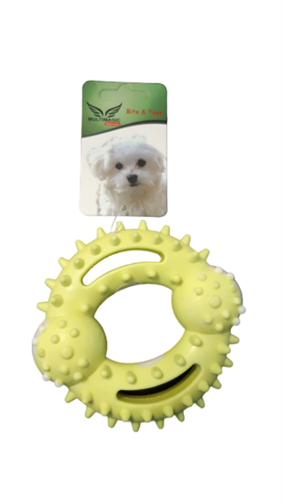 Multimagic Dental Köpek Diş Kaşıma Oyuncağı Ring Sarı 12 cm