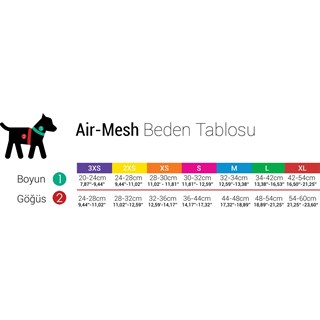 Tailpetz Airmesh Neon-Turuncu Göğüs Tasması XL